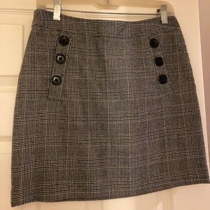 Plaid wool winter skirt